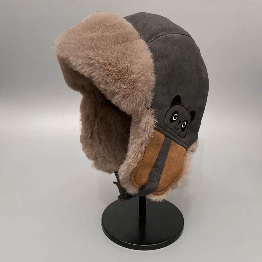 Thickened Fleece-Lined Trapper Hat with Ear Flaps - Warm, Windproof Winter Pilot Cap for Women, Perfect for Outdoor Activities Like Skiing & Cycling