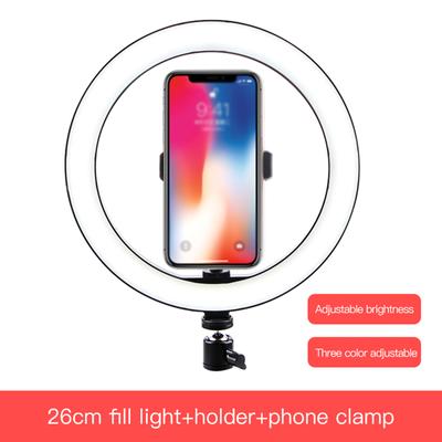 260MM LED prstencový světelný výplňový světelný fotografický LED Selfie Light stmívatelná lampa pro telefon s fotoaparátem s telefonem