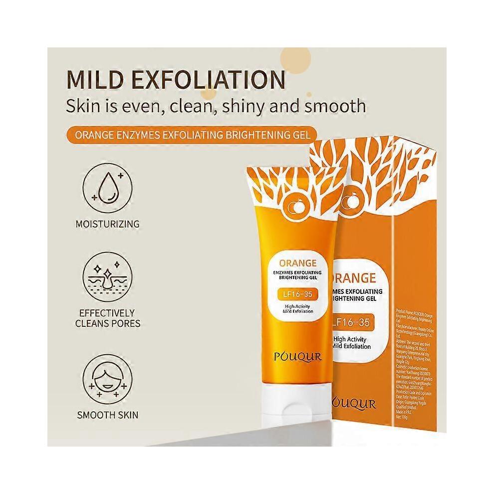 Gel Esfoliante Illuminante Idratante Rassodante Pori Stringenti Sbiancante Peeling Gel all'Arancia 100g meno