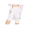 Li Ning Fitness Series Quick-Dry Color Block Letter Loose Sports Shorts Women Shorts Light-Mist-Purple AKSS356-3