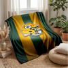 Green Bay Packers Flannel Fleece Blanket Cozy Warm Throw Blanket For Couch Bed Travel All Season Use