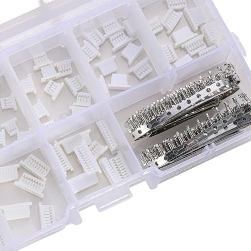 PENGLIN 495pcs JST SH 1.0mm Connector Kit 2/3/4/5/6/7/8/9/10 Pin Housing Connector 1.0mm Pitch JST Adapter for Racing Car Drone SH 1.0mm Connecto