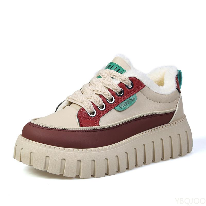 Fashion Winter new thickened warm board shoes for women's casual thick soled simple comfortable daily casual women's sports shoes