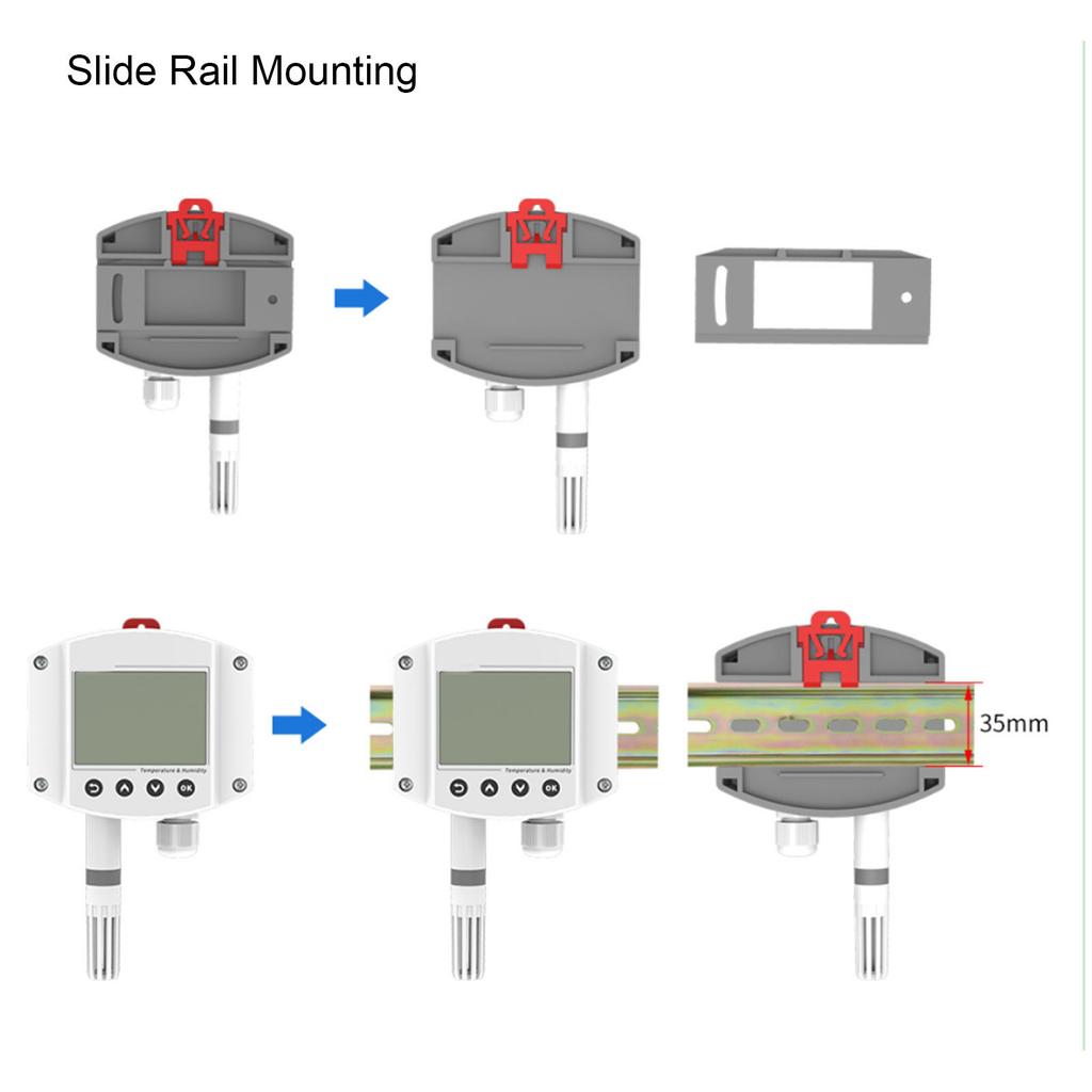 485 Temperature Humidity Transmitter High Accuracy Temperature Humidity Sensor with LCD Display 10~30V Temperature Sensor
