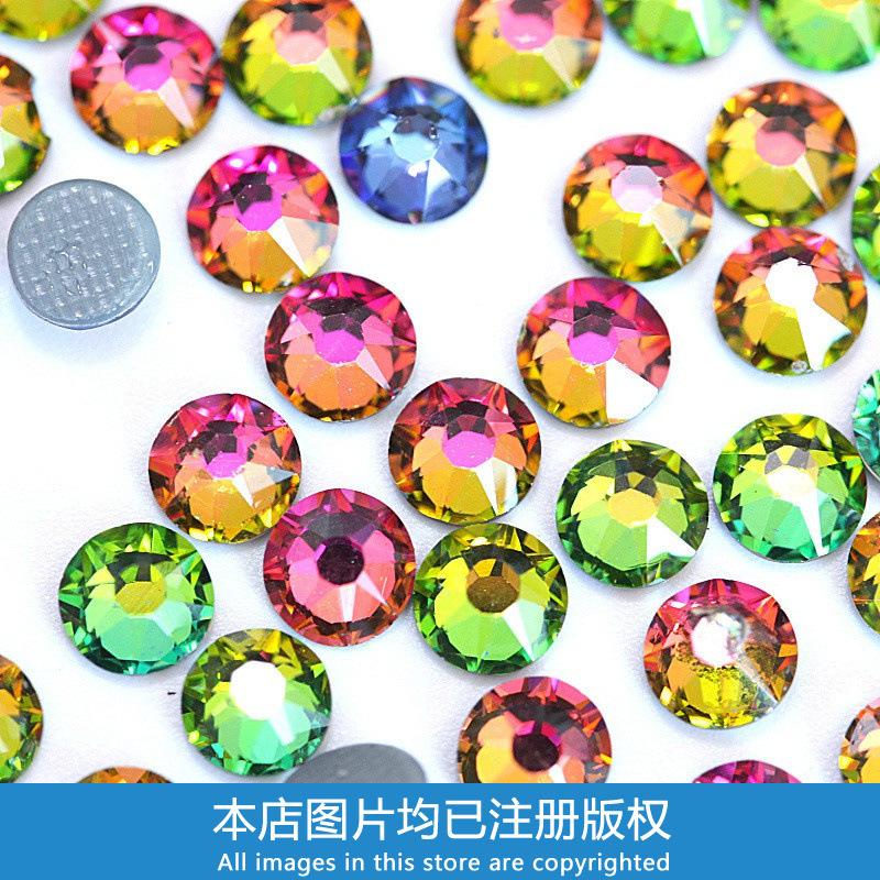 Eight Big And Eight Small Imitation Austrian Hot Diamond Ab Color, Glass Rhinestone Hot Melt Adhesive Bottom Hot Diamond Diy Clothing Accessories