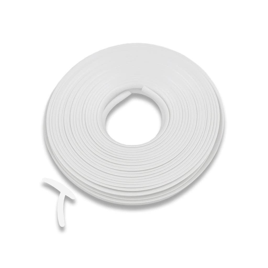 Aero Rubber Protector Molding for Concealing Gaps and Preventing Includes Tape G-FACTORY Molding, Scratches, Double-Sided (12m, T-Shaped, White)