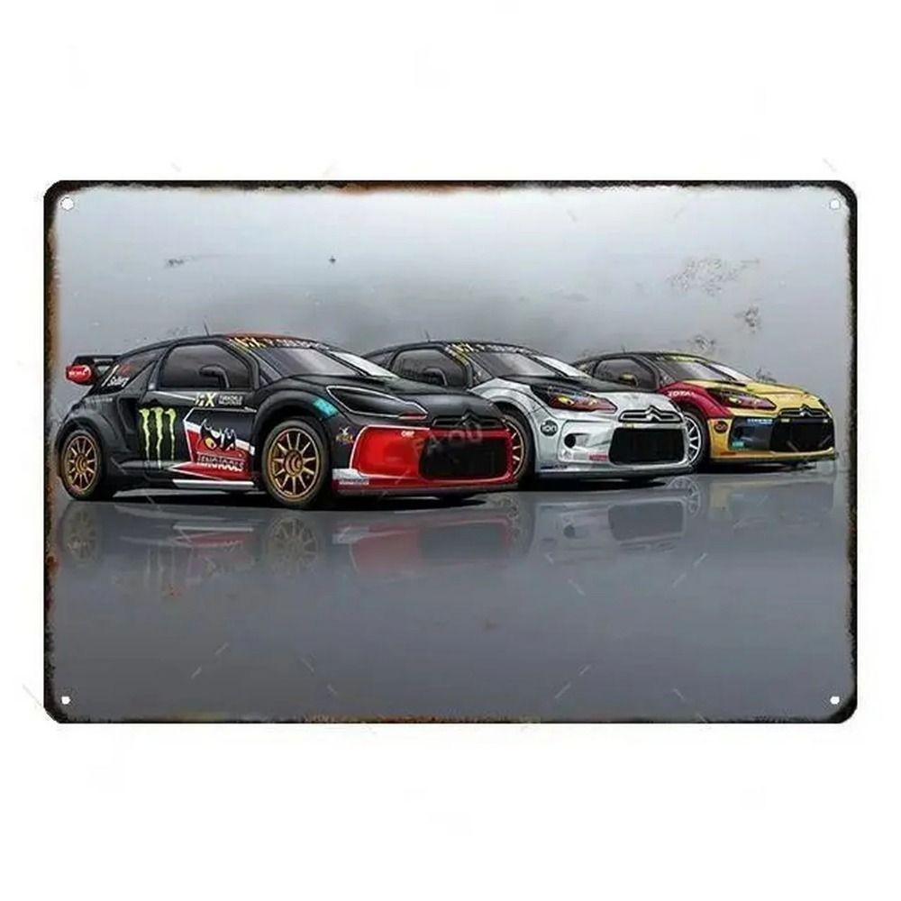 Kovová nástěnná cedule Bar v garáži, Dekorativní plaketa do interiéru auta 20x30cm