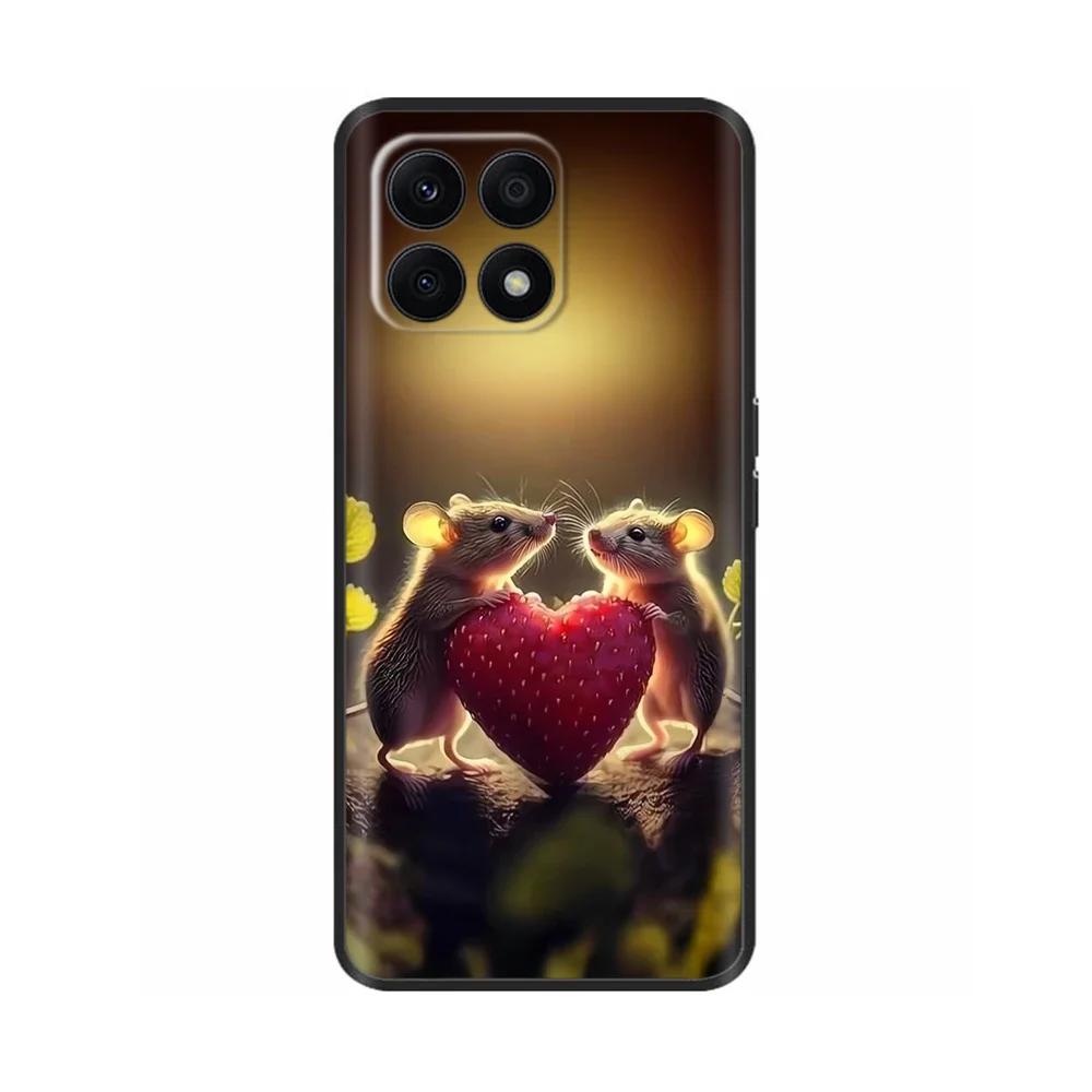 Für Huawei Honor X8A Hülle Mode Blume Weiches TPU Silikon Handyhülle Für Honor X8A HonorX8A Funda Stoßfeste Rückabdeckung Coque