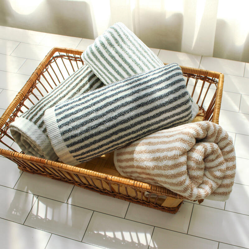 Striped pre-dyed 30 count 150g luxury hotel towel bathroom towel Blue