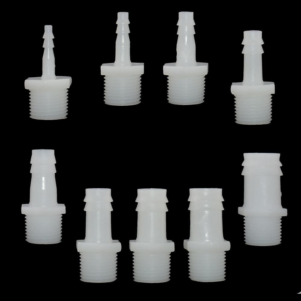 6/8/10/12/14/16/18/20mm Hose Elbow Connector To 1I2 3/4 Inch Male Thread 90 Degrees Barb Fittings Irrigation System Pipe Coupler