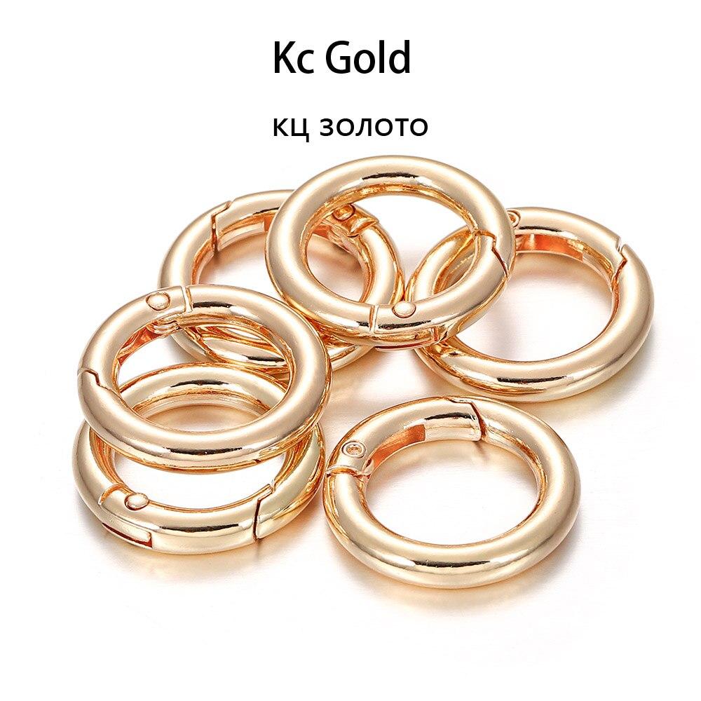 5Pcs/lot Metal O Ring Spring Clasps Openable Round Carabiner Keychain Bag Clips Hook Dog Chain Buckles Connector For DIY Jewelry
