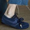 Fashion casual shoes frosted leather lace-up women's work soft-soled shoes super soft women's shoes autumn new flat-soled single shoes
