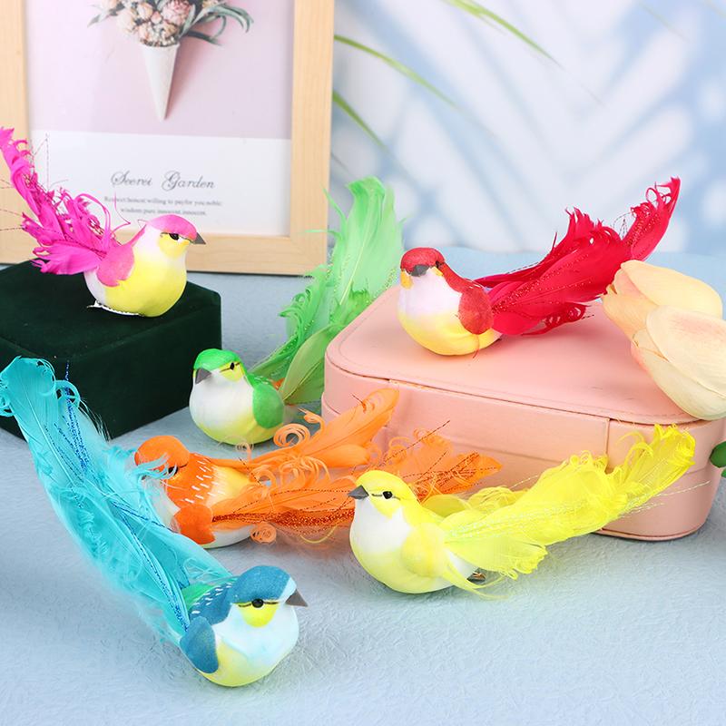 1PCS Parrot Artificial Birds Fake Foam Animal Simulation Feather Birds Models DIY Wedding Home Garden Ornament Decoration
