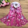 Spring and Summer Women's Chiffon Printed Scarf Sun Protection Thin Silk Scarf Shawl Beach Butterfly Scarf