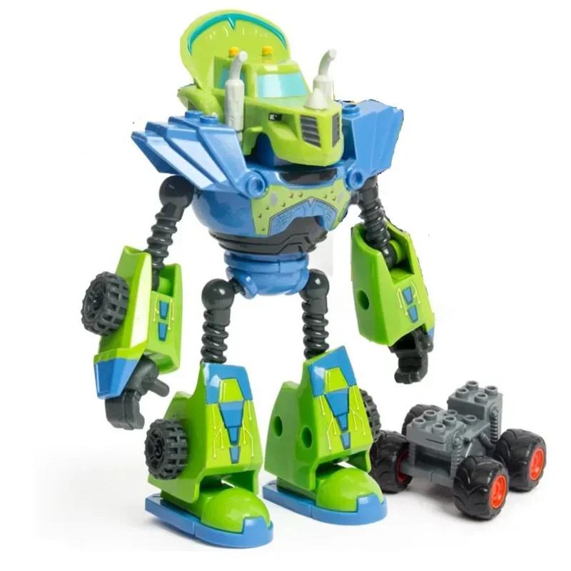 Anime Figures Blaze Monster Machines Cartoon Deformed Car Model Doll Action Toy Boys Birthday Plastic Alloy Collectible Gift