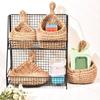 Cesto a Rete da Appendere Salvaspazio Organizzatori da Parete per Frutta Verdura Piante Contenitore per la Casa