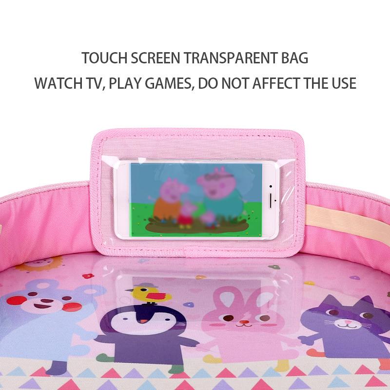 Taca do siedzenia dla dziecka Wodoodporny stolik Fotelik samochodowy Ulepszony Autos Taca podróżna dla malucha Przechowywanie dzieci Uchwyt dla niemowląt Kreskówka płot dla noworodka