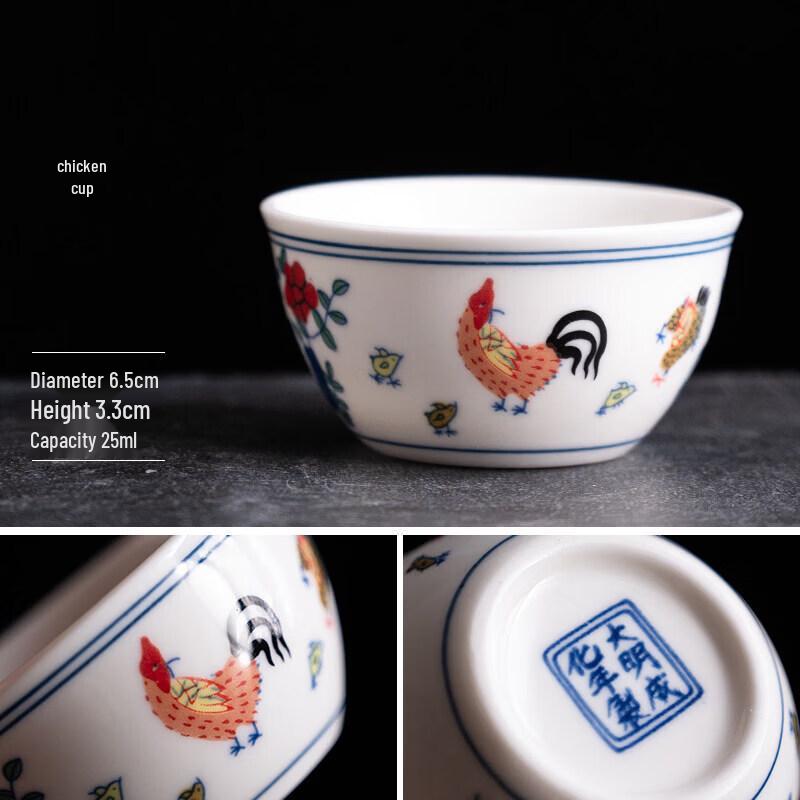 Qiwei Hand-Painted Ceramic Master Teacup
