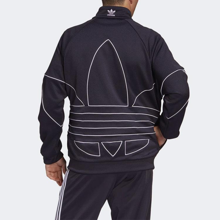 Adidas Originals Trefoil Stand Collar Casual Sports Jacket Men Jackets Black GE0810