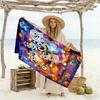 Halloween Soccer Fun Customize Text Beach Towel Super Soft & Absorbent Suitable for Swimming Gym Camping Yoga Vacation
