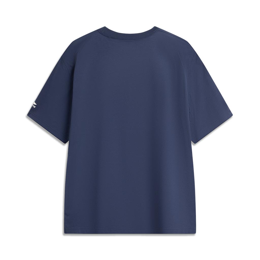 Li Ning X Disney Mickey Kollaboration Sportlicher Lifestyle Serie Lässiges Einfaches Buchstaben Locker Rundhals Pullover Kurzarm T-Shirt AHSV797-3