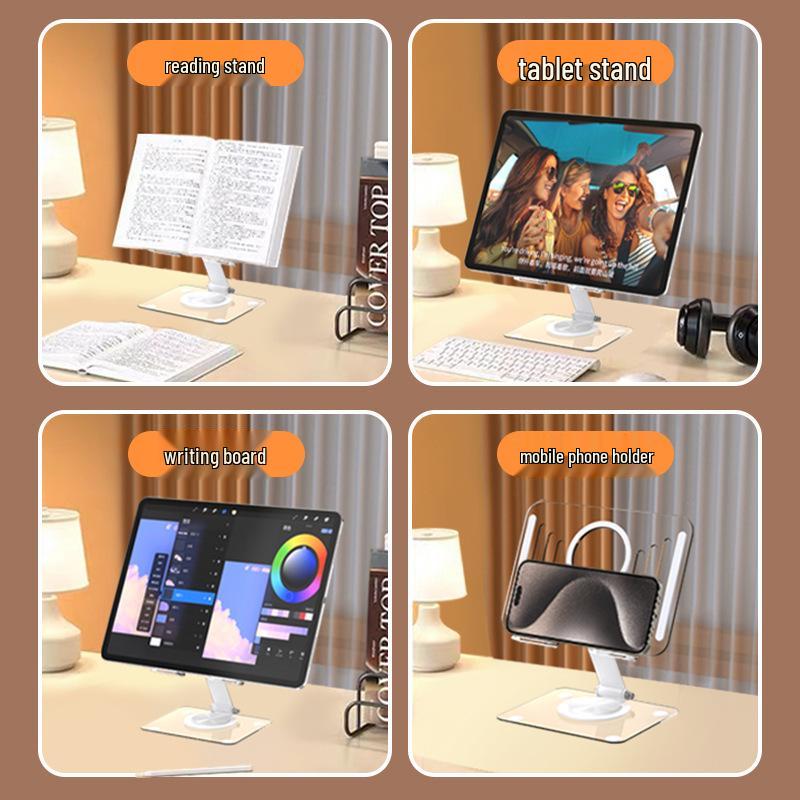 Acrylic Portable Foldable Phone & Tablet Stand for Outdoor & Broadcast Use