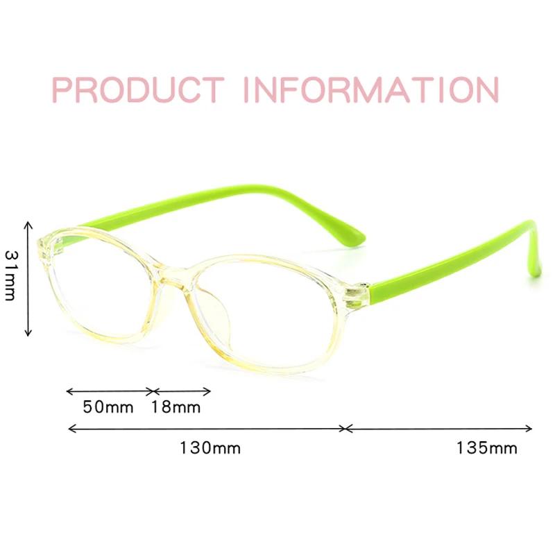 Blaulichtfilterbrille für Kinder, Computerbrille mit Silikonrahmen, klare Linse, Schutzbrille für Videospiele, Mädchen und Jungen