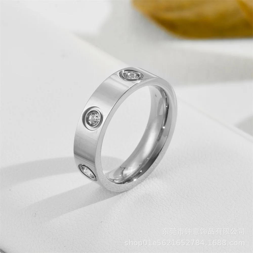 Korean Titanium Steel Trendy Niche Design Women's Fashion Index Finger Couple Ring