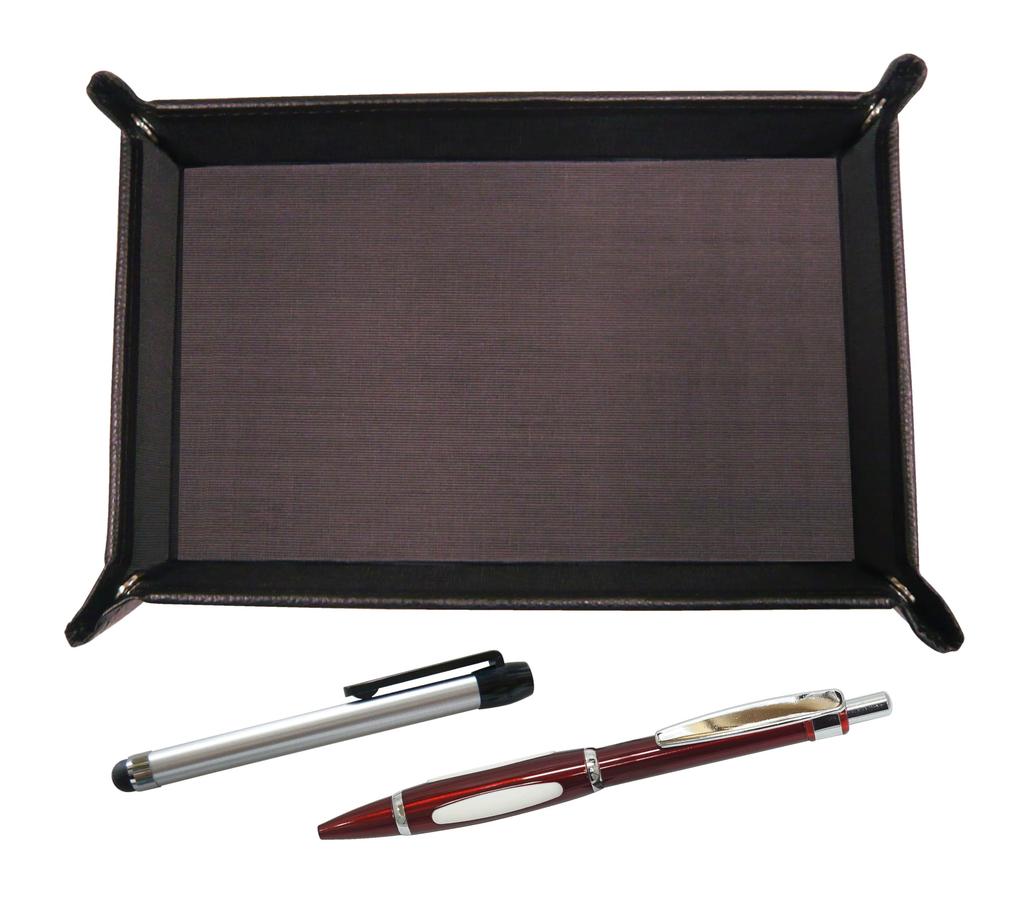 Shibochoco Color Cowhide Leather Pen Tray Metal Touch and Metal Scorpion Shocking Ballpoint Pen Set Red Bōgin TRATYO-ALST-B989A-R