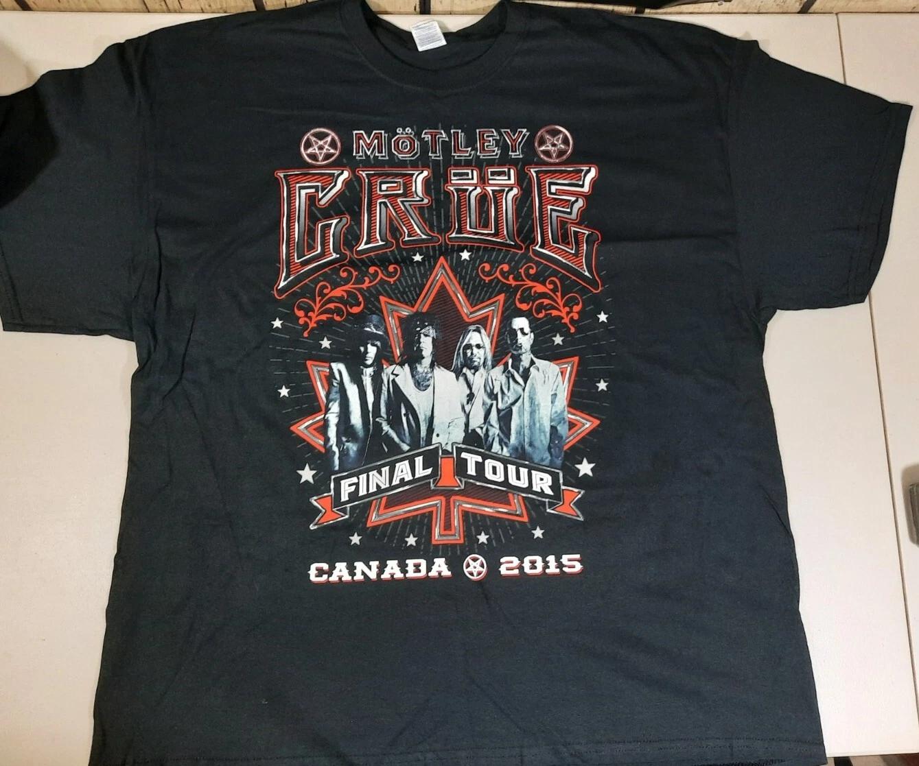 Motley Crue 2015 The Final Tour Canada T Shirt 2XL XL