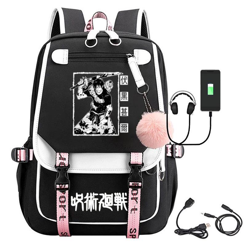 Animation Spell Return To Fight Peripheral Backpack Large Capacity Student Schoolbag Outdoor Travel Bag Multi-function Computer Bag