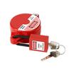 1 Box of Valve Lock Round Padlock with Key Red Antitheft Products