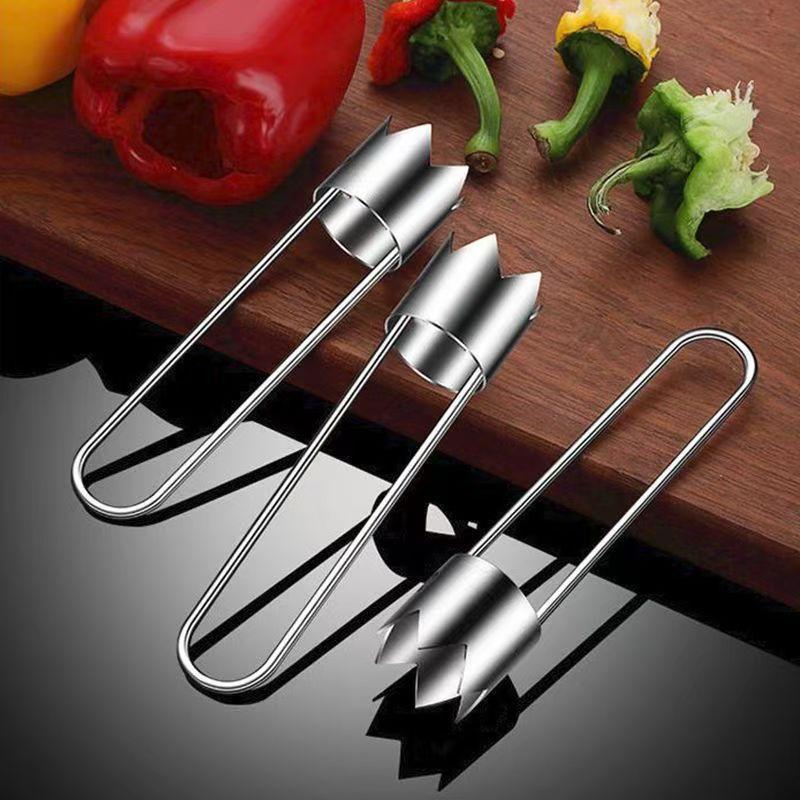 Stainless Steel Fruit Corer Apple Pear Corer Vegetable Core Remover Tool with Sharp Edge for Removing Seeds and Cores from Fruits and Vegetables