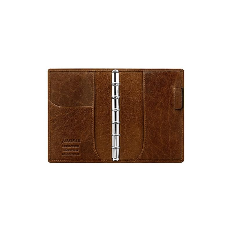 Filofax Lockwood Small Slim System Organizer, Cognac, 17-026051, Officially Imported