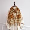 Luxury Winter Plaid Scarf for Women Men British Style Cashmere Scarves With Tassel  Designer Female Winter Warm Neck Scarf Shawl