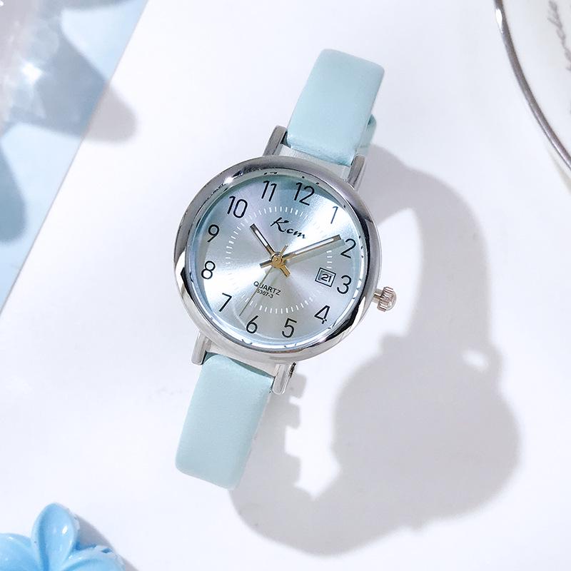 Simple Waterproof Quartz Watch for Girls: Luminous, Time & Calendar Display, Perfect for Primary To High School Students