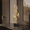 Gold-Tone Wire Sculpture with Square Base Contemporary for Study