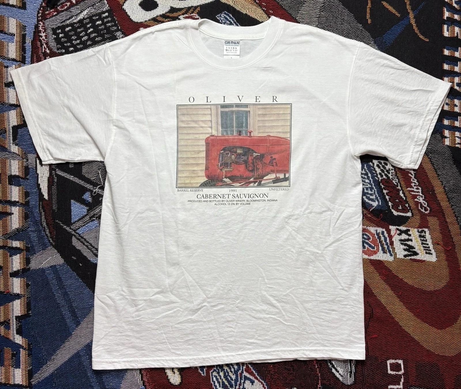 Vintage Y2K Oliver Cabernet Sauvignon Shirt Wine Gildan Large Winery L