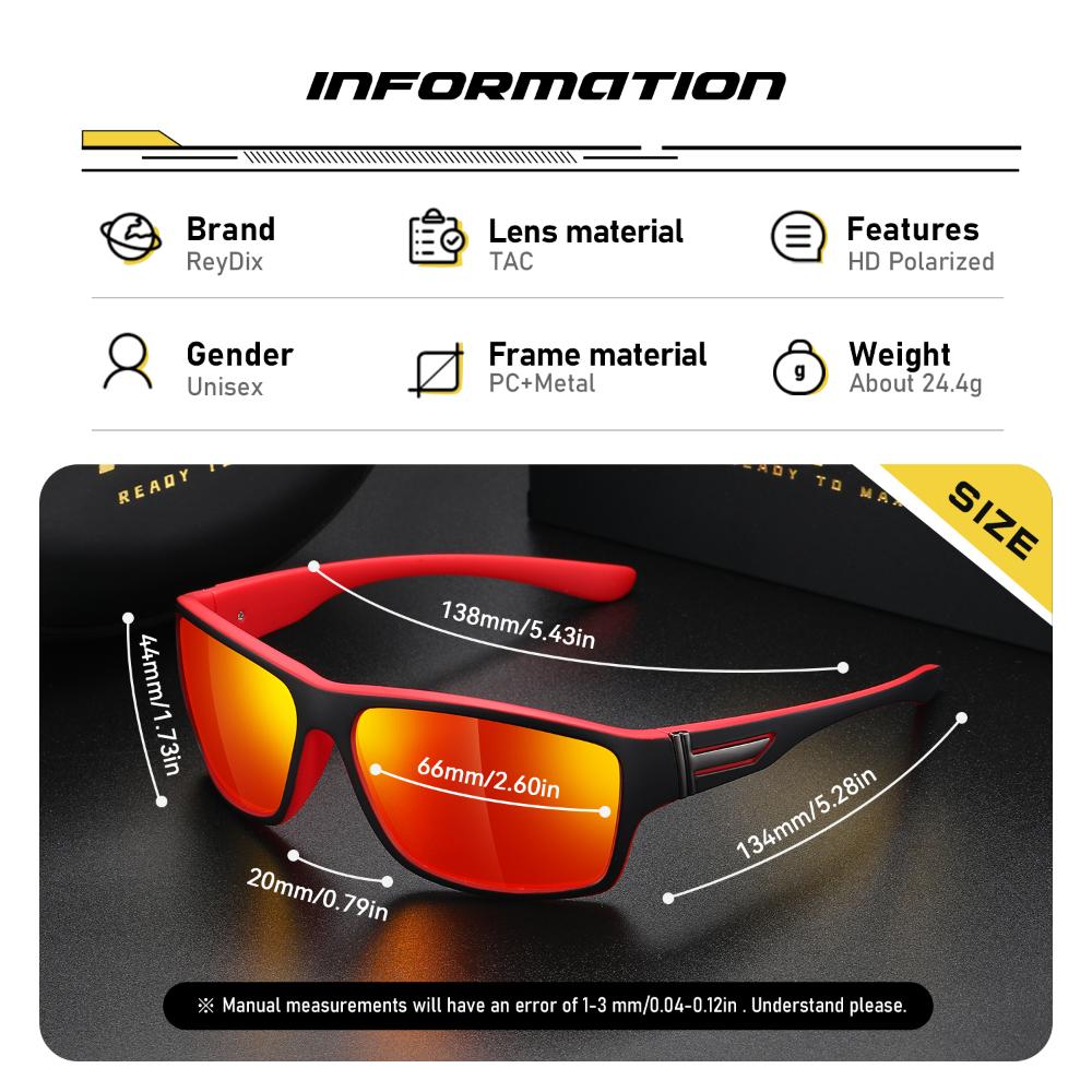 ReyDix Unisex polarized anti-sand sports riding sunglasses, UV400