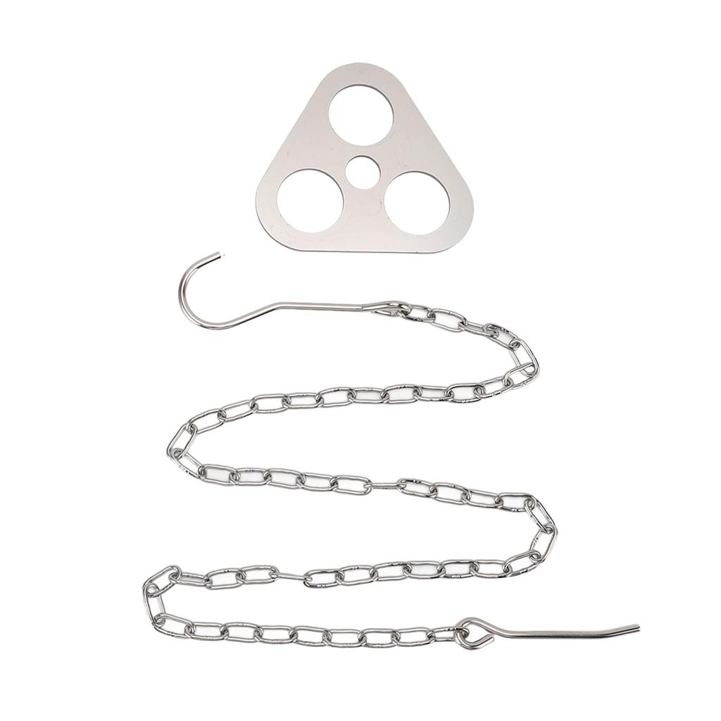 Camping Tripod Board Stainless Steel Portable Campfire Camping Tripod for Outdoor Medium Size