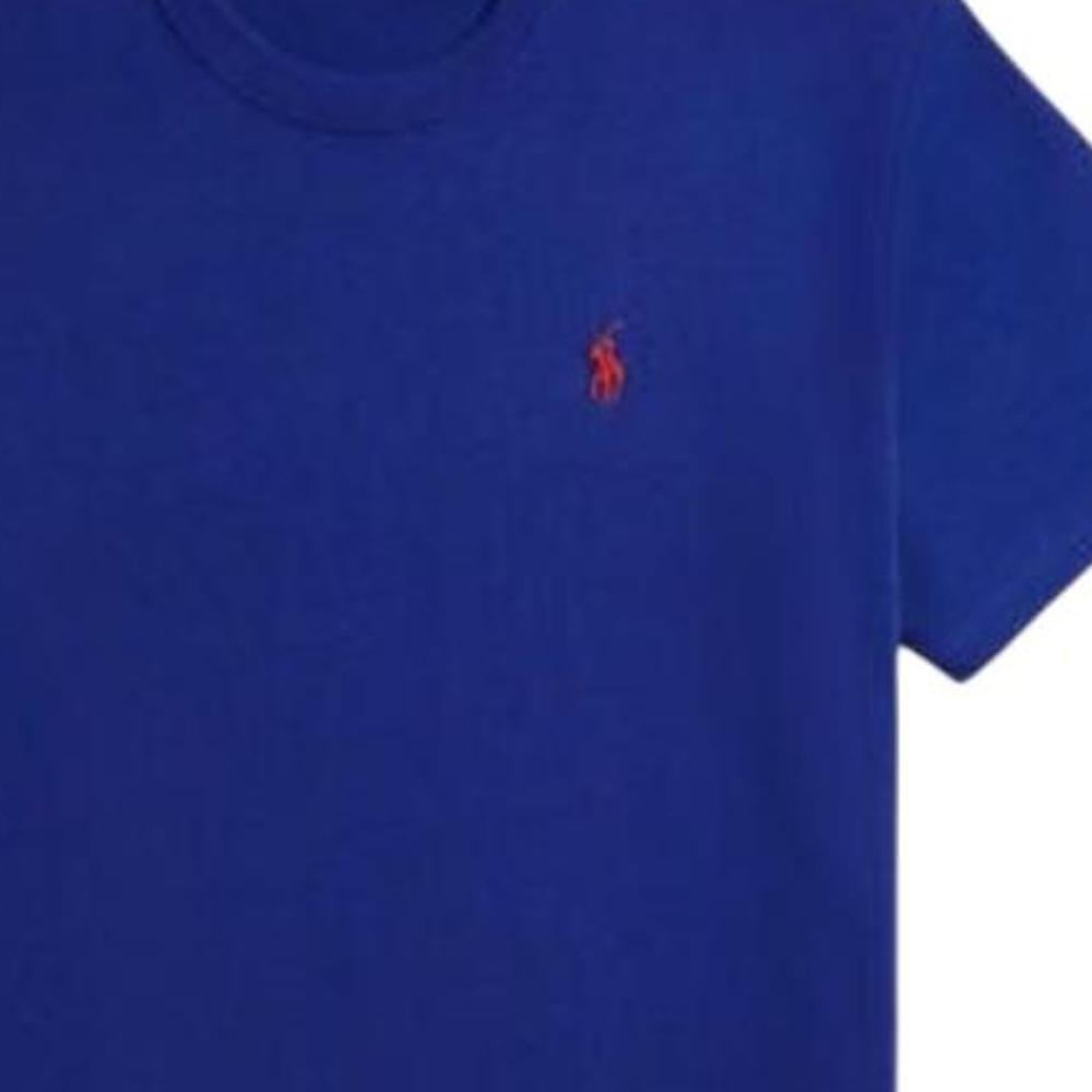 Polo Ralph Lauren Camiseta de Manga Corta de Cuello Redondo y Ajuste Holgado de Color Sólido para Mujer tops Azul WMPOKNINCU21162-999