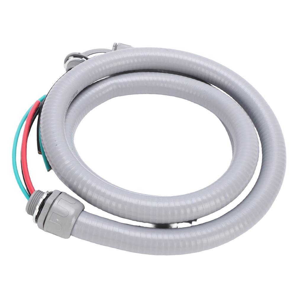 Power Whip Assembly 3 4inch 6ft Nonmetallic Liquid Tight Flexible Electrical Conduit with Wire for Small Split Air