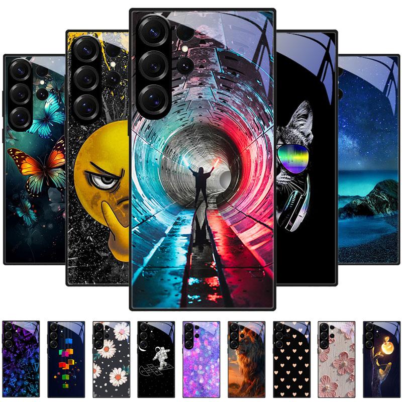 For Samsung S25 Edge Case S 25 Plus / S25+ Tempered Glass Phone Cover For Samsung Galaxy S25 Ultra Hard Glass Protective Fundas