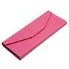 Triangular Folding Glasses Case High-Grade Leather Wood Box Plain Mirror Sunglasses Storage