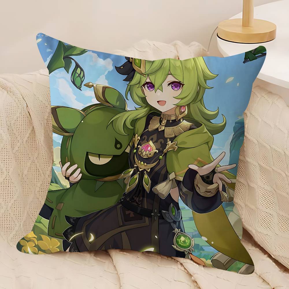 Collei Genshin Impact Cushion Cover 30x50 Polyester Sofa Cushions Decorative Throw Pillows Home Decoration Pillowcover