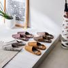 Belle Maison Washable Slippers for Compact and Includes Storage Bag 4-Pair Guests,