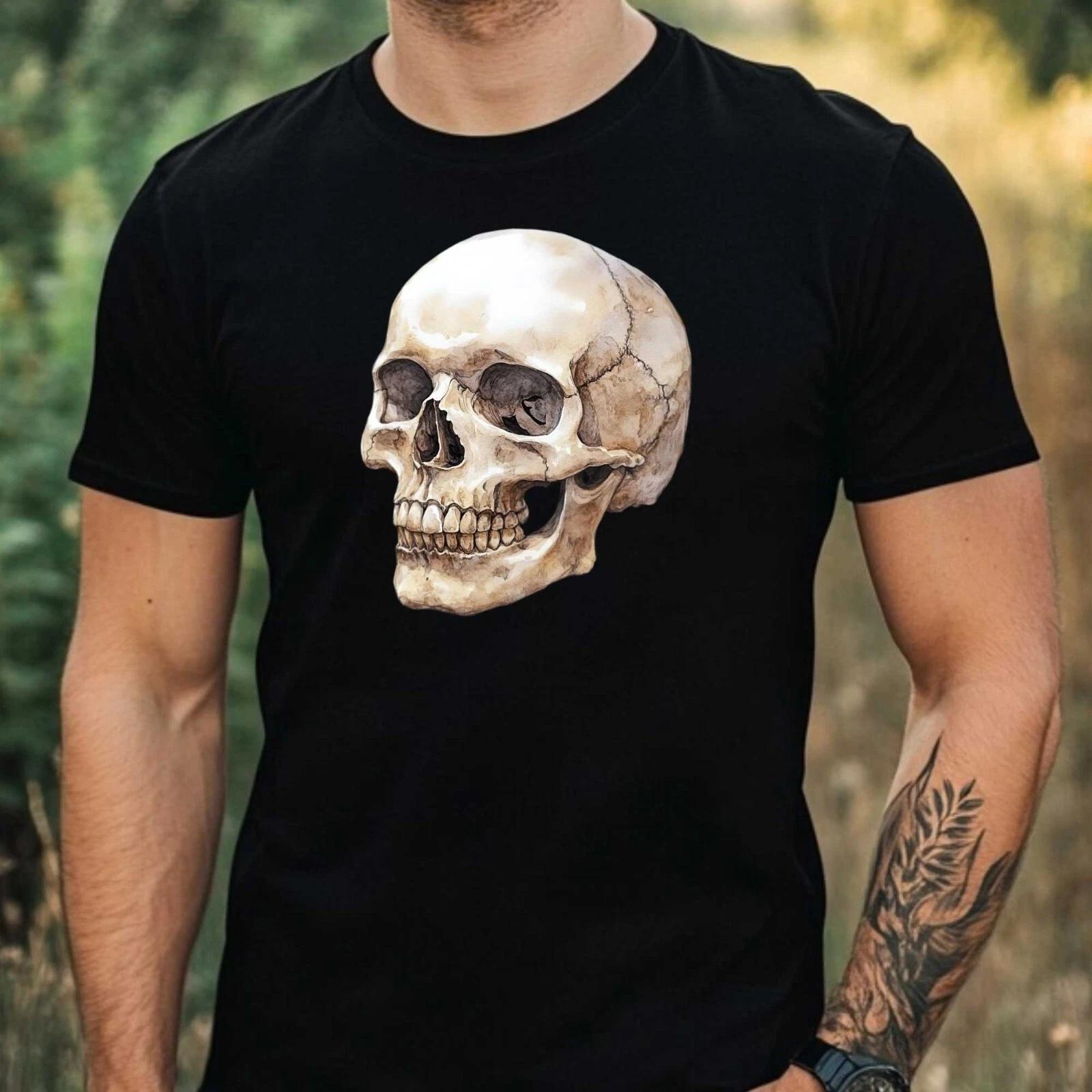 T-Shirt Herren Totenkopf Motiv Baumwolle Größe XS bis 5XL XXL