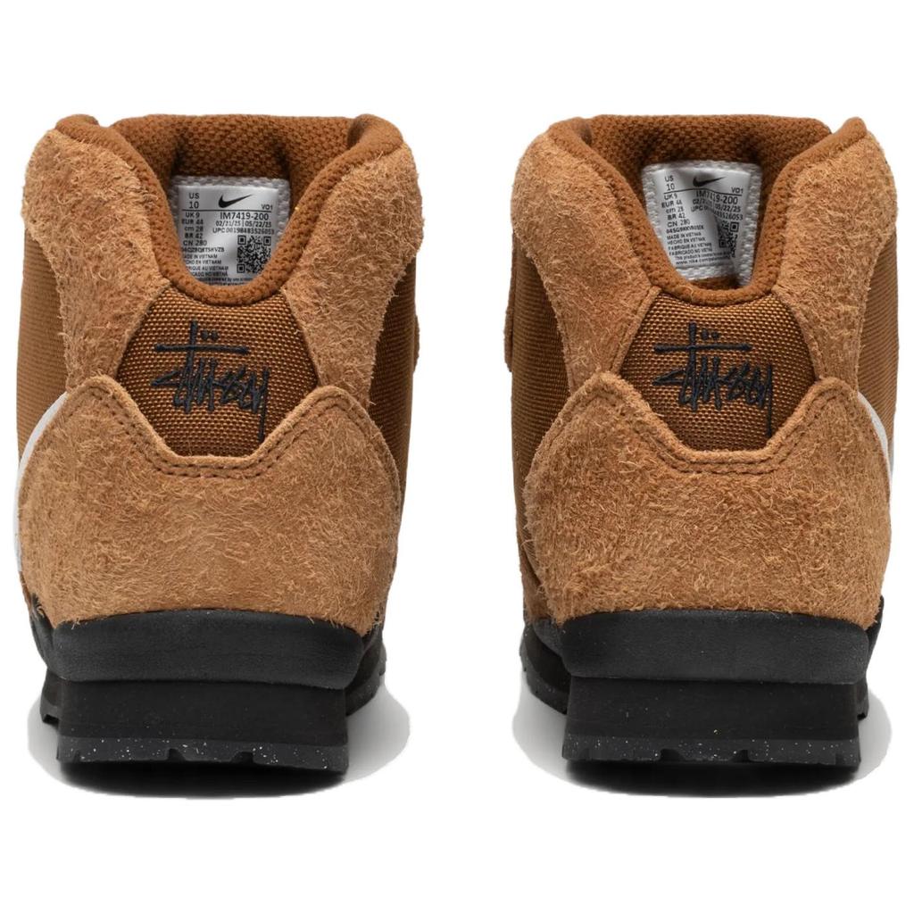 Stüssy X Nike Air Baltoro Abrasion Resistant Slip Resistant Short Outdoor Boots Unisex Light Brown IM7419-200