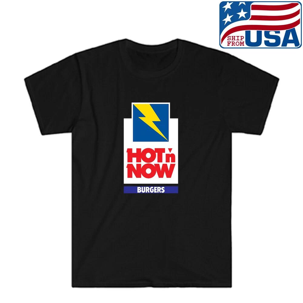 Hot N Now Burgers Men s Black Size S to 5XL 4XL