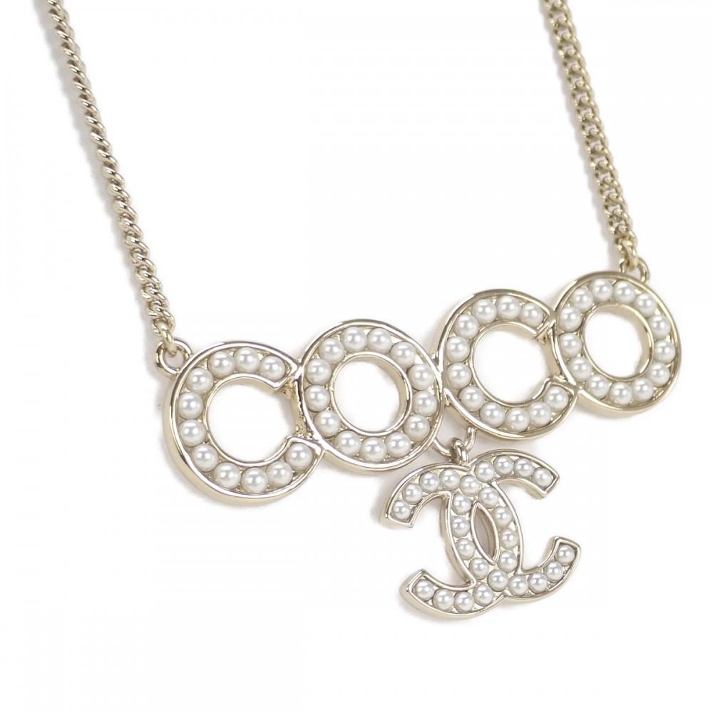 Chanel AB5711 Necklace Gold Gold Plated Women